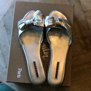 Prada women’s metallic sandals, size 39.5